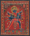 Chakrasamvara with His Consort Vajravarahi, Distemper on cotton, Central Tibet