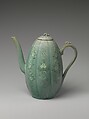 Wine Ewer with Chrysanthemums and Lotus Flowers, Stoneware with inlaid decoration under celadon glaze, Korea