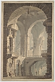 Dark Prison (Carcere Oscura), Joseph Mallord William Turner (British, London 1775–1851 London), Watercolor over graphite